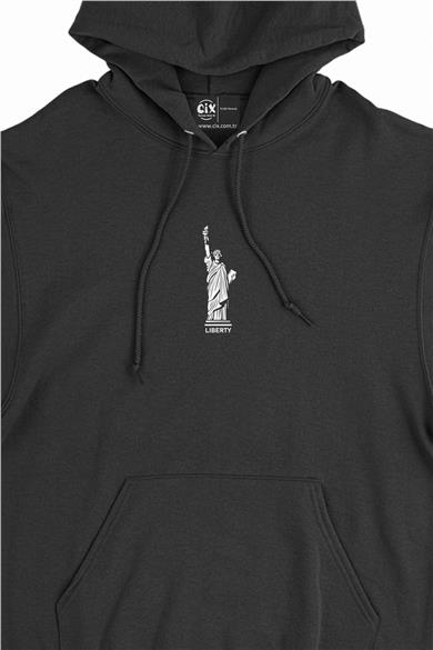 Liberty Özgürlük Anıtı Minimal Kapşonlu Sweatshirt Hoodie