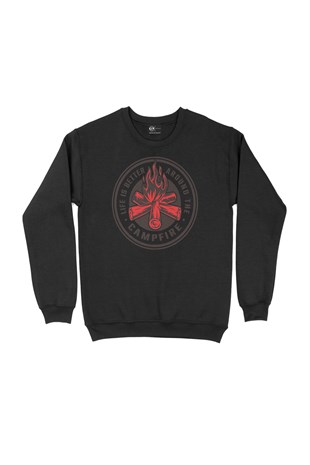 Life Is Better Siyah Sweatshirt