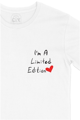 Limited Edition Cep Logo Tasarımlı Beyaz Tişört