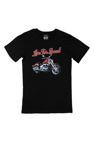 Live For Speed Motor Siyah Tişört