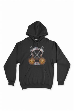 Live Free Or Die Music Siyah Kapşonlu Sweatshirt Hoodie