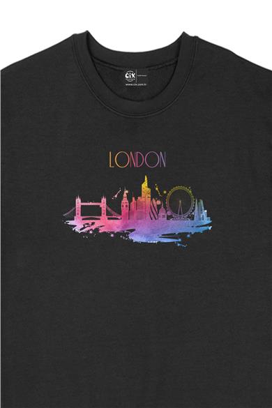 London Londra Renkli Sweatshirt