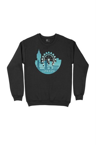 Londra Siyah Sweatshirt