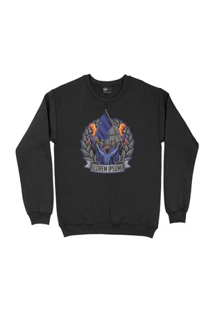 Lorem Ipsum Siyah Sweatshirt