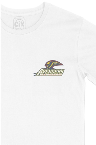Los Angeles Avengers Cep Logo Tasarımlı Beyaz Tişört
