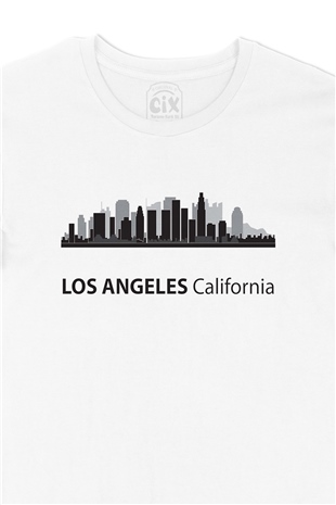 Los Angeles California Manzaralı Tişört