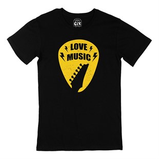 Love Music Siyah Tişört