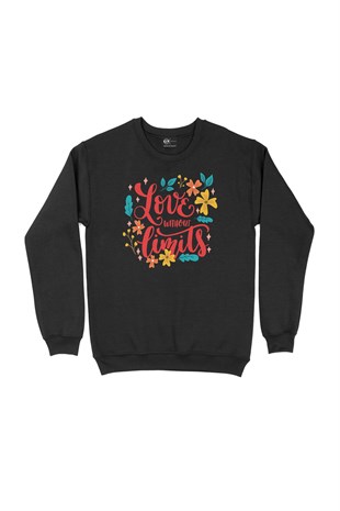 Love Without Limits Siyah Sweatshirt