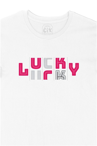 Lucky Şanslı Pembe Tişört