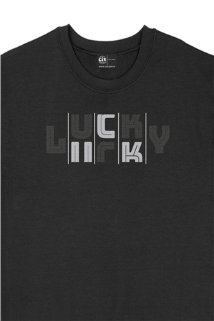 Lucky Şanslı Siyah Sweatshirt