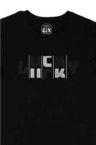 Lucky Şanslı Siyah Tişört