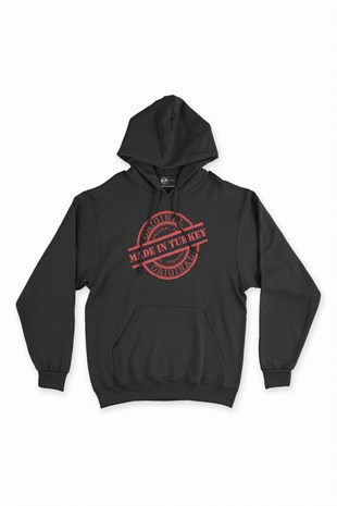 Made In Turkey Original Siyah Kapşonlu Sweatshirt Hoodie