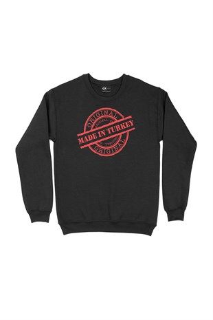 Made In Turkey Original Siyah Sweatshirt