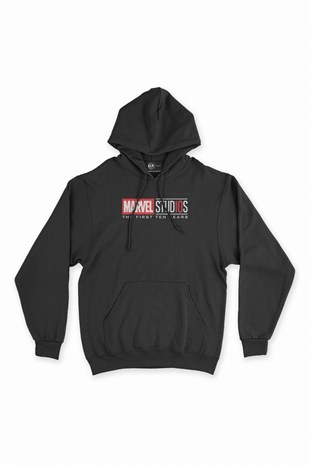 Marvel Studious 10. Yıl Siyah Kapşonlu Sweatshirt Hoodie