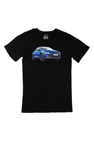 Mavi Coupe Araba Siyah Tişört