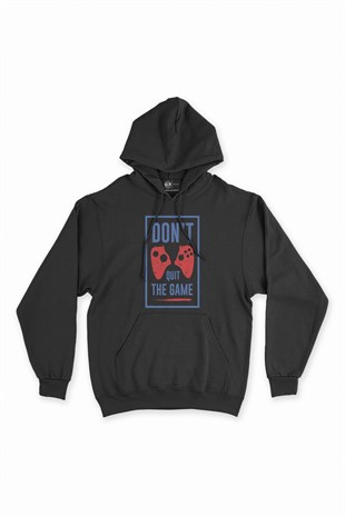 Mavi Dont Quit The Game Siyah Kapşonlu Sweatshirt Hoodie