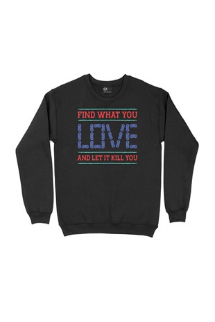 Mavi Find What You Love Siyah Sweatshirt