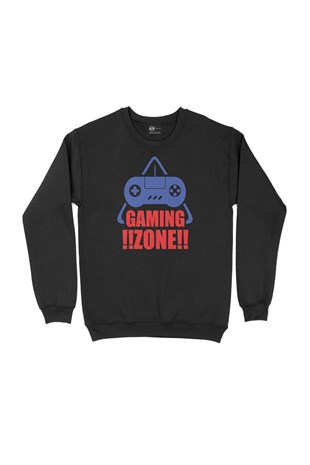 Mavi Gaming Zone Siyah Sweatshirt