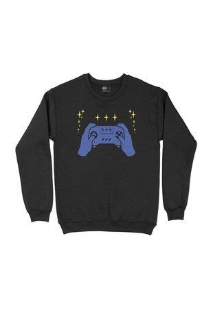 Mavi Joystick Siyah Sweatshirt