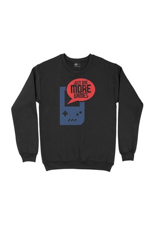 Mavi Just One More Game Siyah Sweatshirt