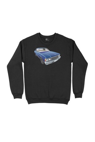 Mavi Klasik Araba Siyah Sweatshirt