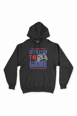 Mavi Lets Play The Game Siyah Kapşonlu Sweatshirt Hoodie