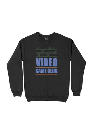 Mavi Video Game Club Siyah Sweatshirt