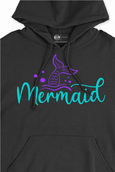 Mermaid Kapşonlu Sweatshirt Hoodie