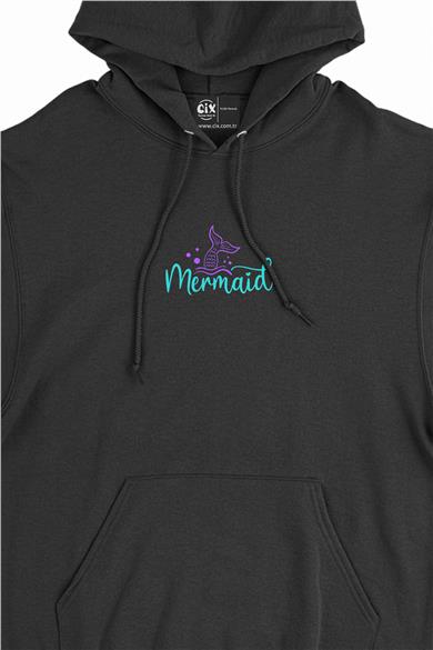 Mermaid Minimal Kapşonlu Sweatshirt Hoodie