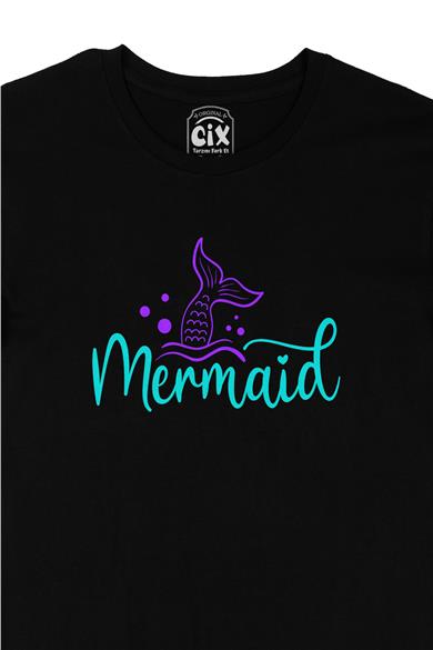 Mermaid Siyah Tişört