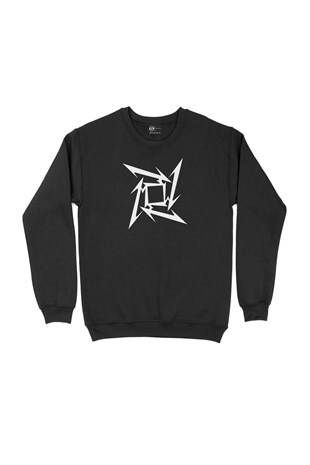 Metallica Ninja Star Siyah Sweatshirt