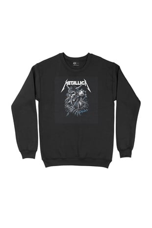 Metallica Skull Siyah Sweatshirt
