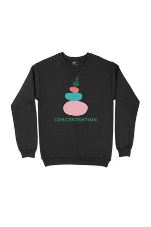 Mindfulness Concentration Siyah Sweatshirt