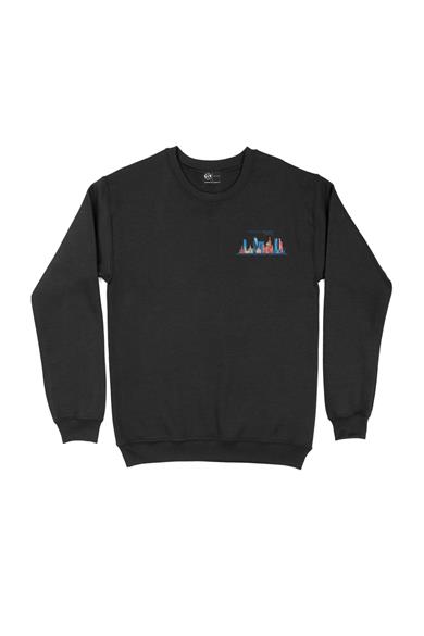 Moskova Rusya renkli Cep Tasarım Baskılı Sweatshirt