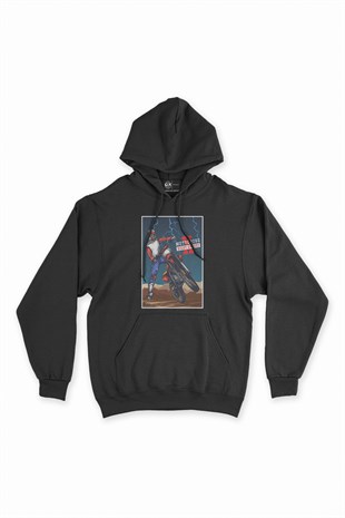 Motocross Night Enduro Siyah Kapşonlu Sweatshirt Hoodie