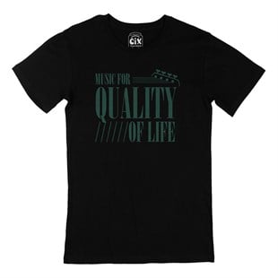 Music For Quality OF Life Siyah Tişört