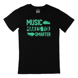 Music Makes You Smarter Siyah Tişört