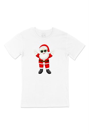 Mutlu Santa Claus Yılbaşı Tişört