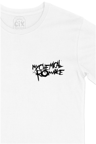 My Chemical Romance Cep Logo Tasarımlı Beyaz Tişört