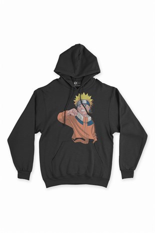 Naruto Uzumaki Narutopedia Kapşonlu Sweatshirt Hoodie