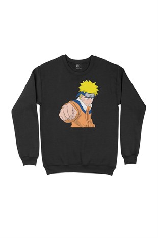 Naruto Uzumaki Siyah Sweatshirt