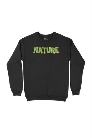 Nature Doğa Siyah Sweatshirt
