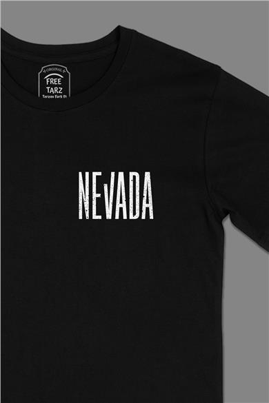 Nevada Cep Tasarımlı Siyah Tişört