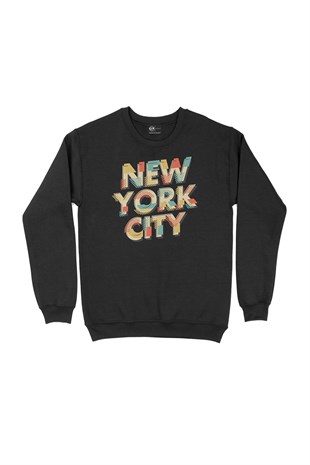 New York City Siyah Sweatshirt