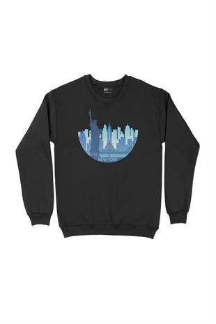 New York Siyah Sweatshirt