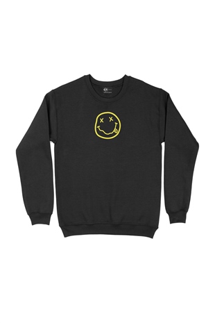 Nirvana Logolu Siyah Sweatshirt