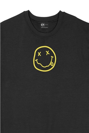 Nirvana Logolu Siyah Sweatshirt