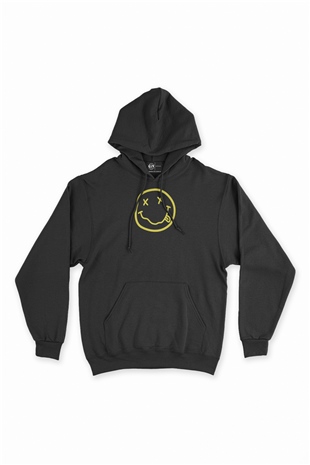 Nirvana Logolu Siyah Sweatshirt Hoodie