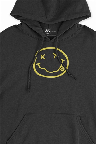 Nirvana Logolu Siyah Sweatshirt Hoodie