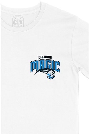 Orlando Magic Cep Logo Tasarımlı Beyaz Tişört